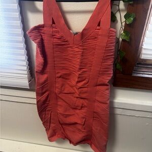 Forever 21 Coral Textured Dress